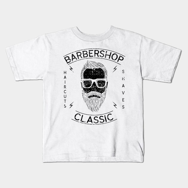 BARBERSHOP CLASSIC Kids T-Shirt by Southwengker